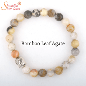 bamboo leaf agate gemstone bracelet