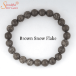 brown snow flake gemstone bracelet