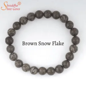 brown snow flake gemstone bracelet