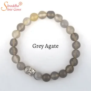 grey agate gemstone bracelet