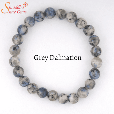 grey dalmation gemstone bracelet