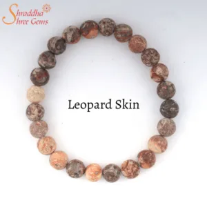 natural leopard skin gemstone bracelet