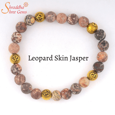 leopard skin jasper gemstone bracelet