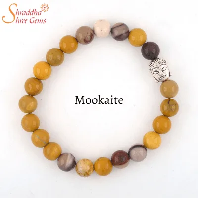 Natural mukaite gemstone bracelet