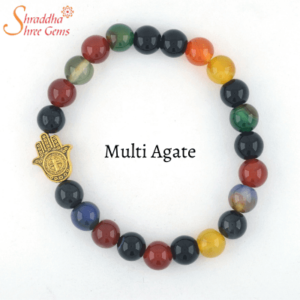 Natural Multi Agate Gemstone Bracelet