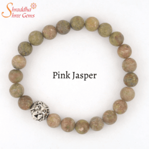 natural pink jasper gemstone bracelet
