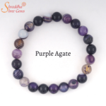 natural purple agate gemstone bracelet