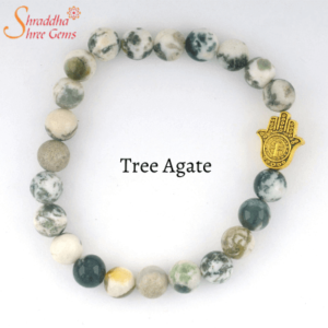 natural tree agate gemstone bracelet