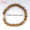 natural yellow wood jasper gemstone bracelet