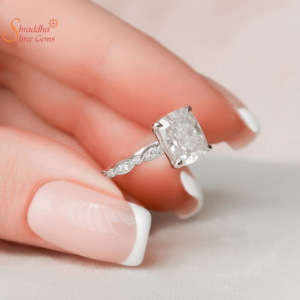 Solitaire Moissanite Diamond Ring In Gold And Silver