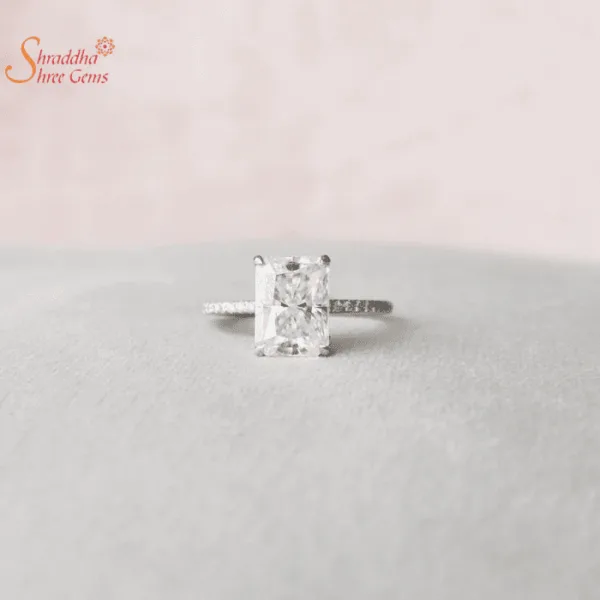Moissanite Diamond Engagement Ring For Women Shraddha Shree Gems