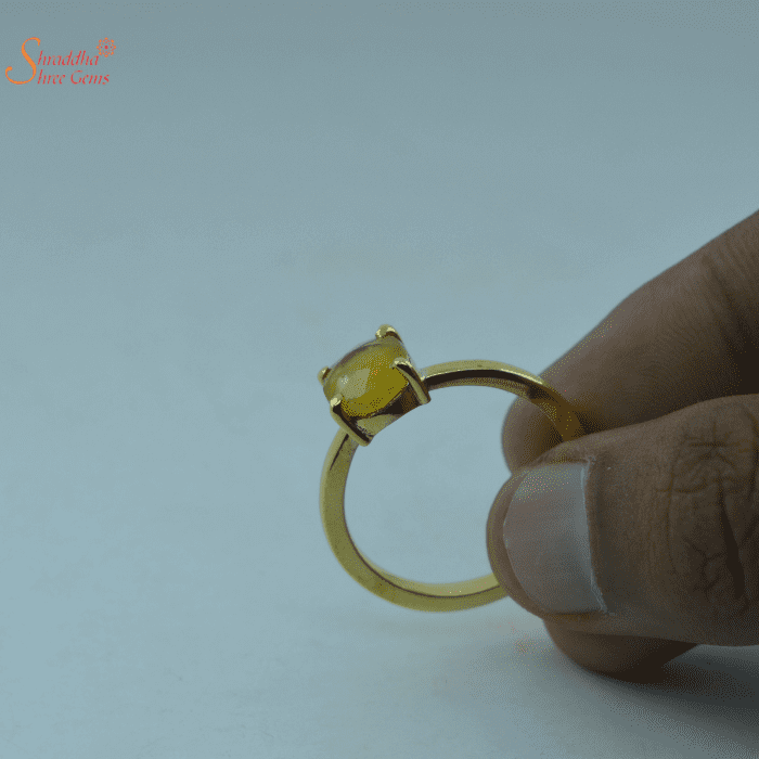 Natural Yellow Sapphire Sterling Silver Ring, Pukhraj Stone Ring - Shraddha  Shree Gems