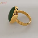 moldavite gemstone gold and silver ring