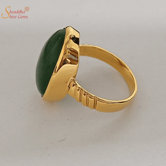 moldavite gemstone gold and silver ring