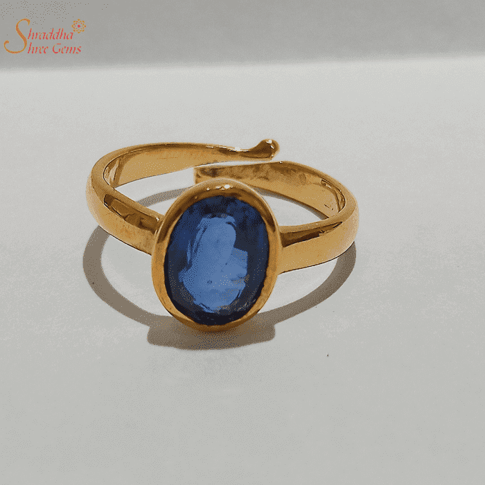 PRAJAPATI GEMS 5.00 carat Natural Blue Sapphire Neelam Gemstone Ring For  September Birthstone Metal Gold Plated Ring Price in India - Buy PRAJAPATI  GEMS 5.00 carat Natural Blue Sapphire Neelam Gemstone Ring