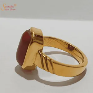 Natural Coral Ring, Moonga Ring