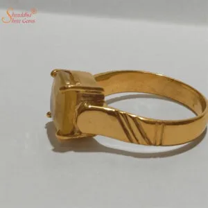 Certified Yellow Sapphire Ring