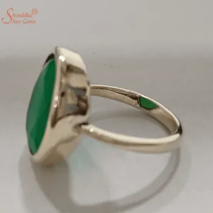 Natural Green Onyx Ring