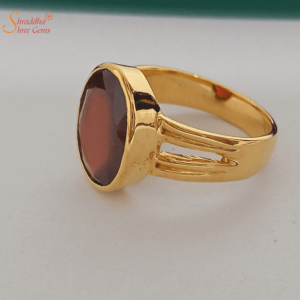 Hessonite Garnet Ring, Gomed Ring