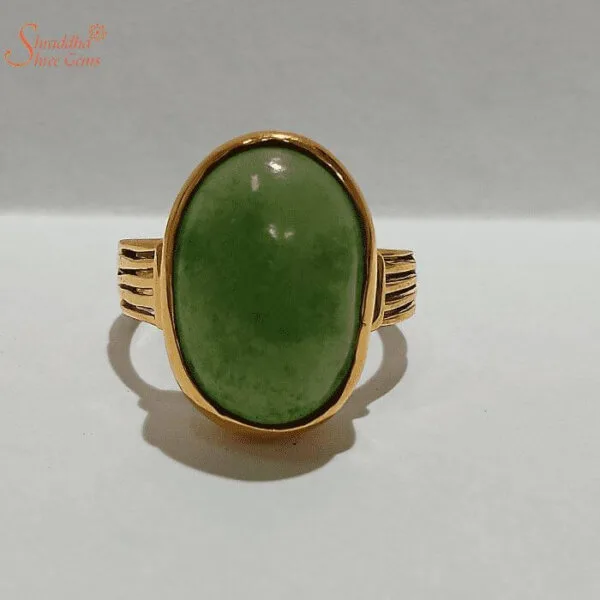 Natural Moldavite Gemstone Ring Natural Moldavite Gemstone Ring