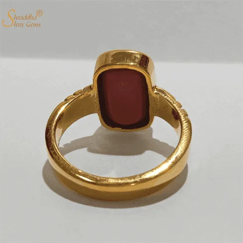 Natural Coral Ring, Moonga Ring