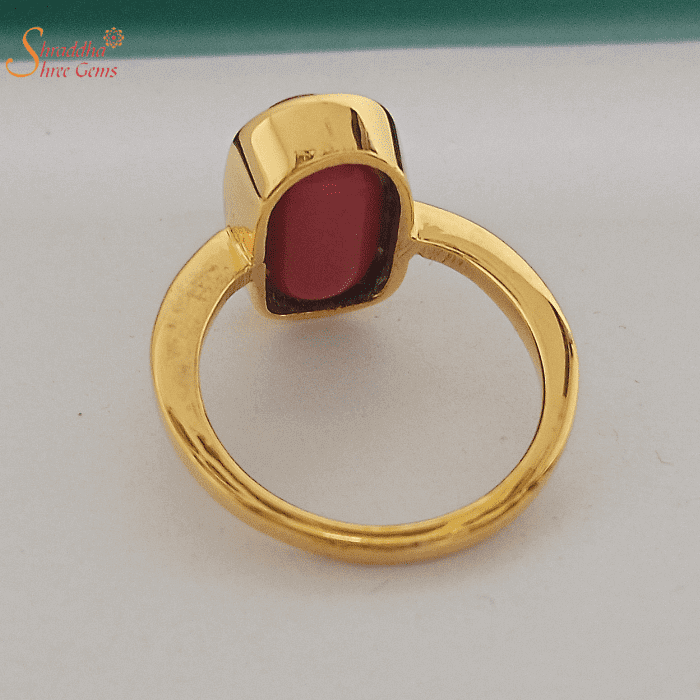 Red Coral Gold Ring Venetian Style | Jovon Venice