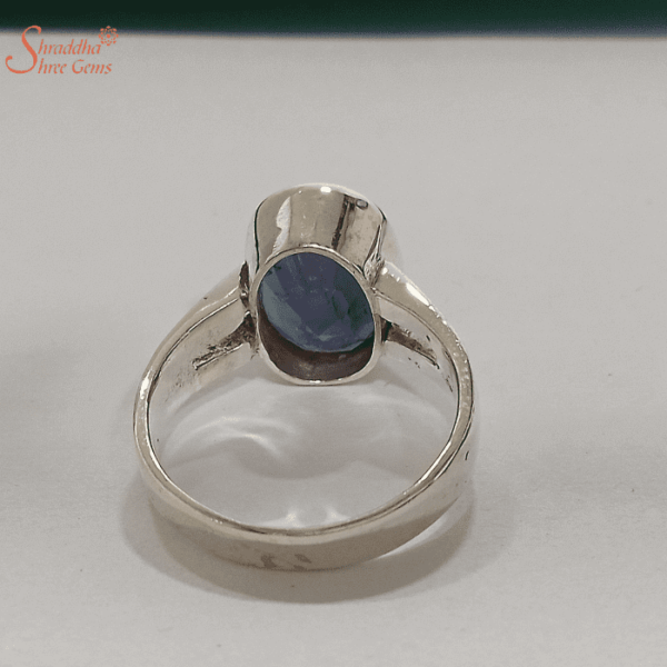 Natural Iolite Gemstone Ring In Sterling Silver