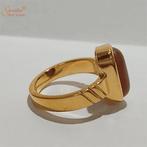 Natural Coral Ring, Moonga Ring