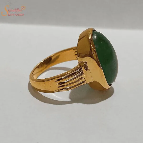 Natural Moldavite Gemstone Ring Natural Moldavite Gemstone Ring