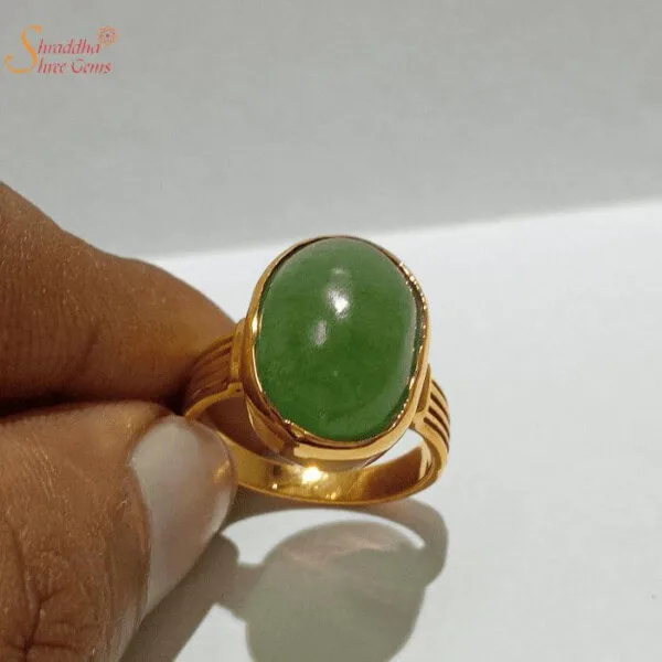 Natural Moldavite Gemstone Ring Natural Moldavite Gemstone Ring