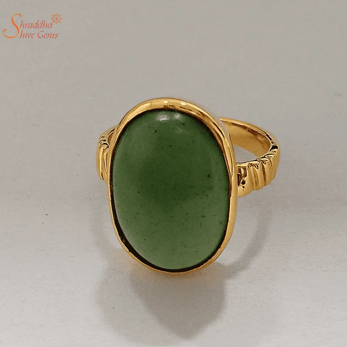 moldavite gemstone gold and silver ring