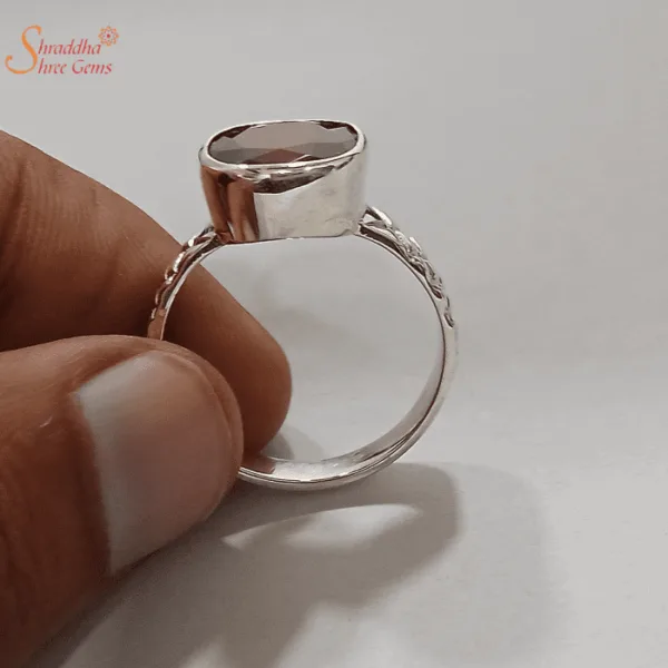 Hessonite Garnet Ring, Gomed Ring In Sterling Silver