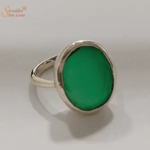 Natural Green Onyx Ring