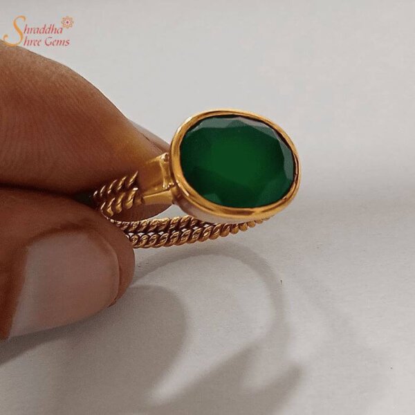 Certified Green Onyx Ring