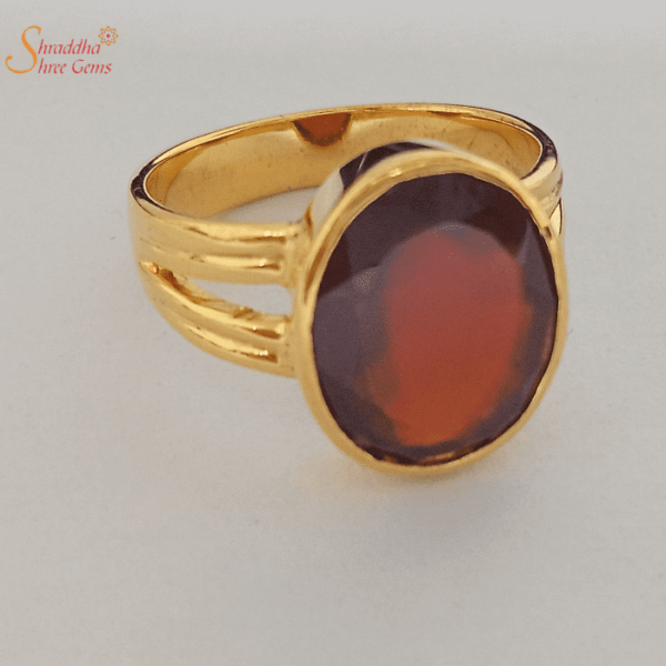 Hessonite Garnet Ring, Gomed Ring