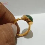 Natural Moldavite Gemstone Ring