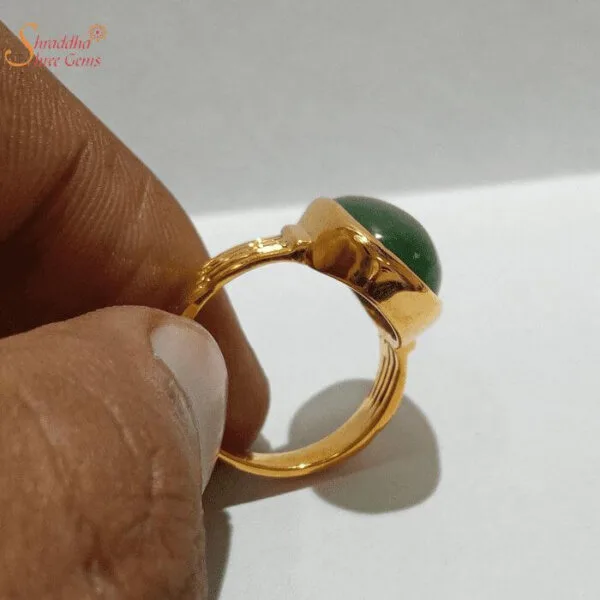 Natural Moldavite Gemstone Ring Natural Moldavite Gemstone Ring