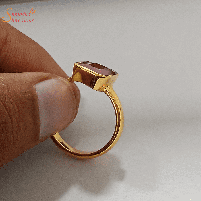14K Solid Gold Ruby Dainty Baguette Stacking Ring, Gold Minimalist Ring,  Simple Ruby Ring, Handmade Jeweler, Delicate Ring Gift for Her - Etsy