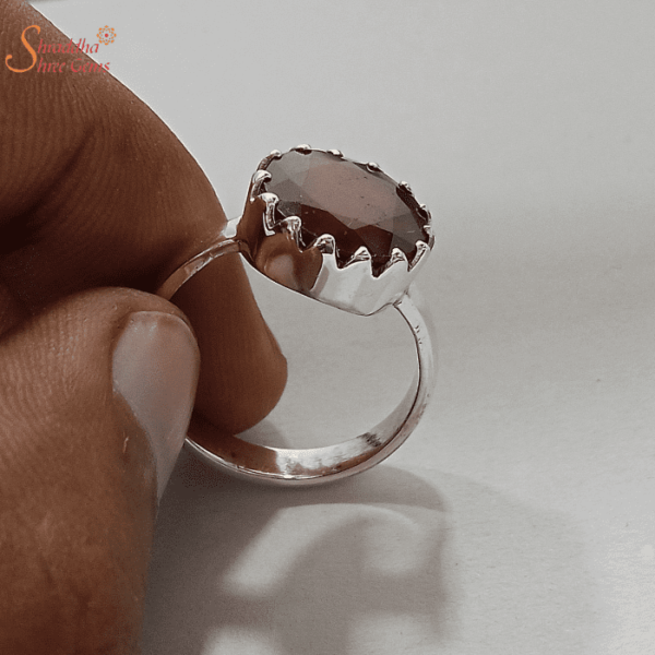 Divya Shakti 9.25-9.50 Carat Hessonite ( GOMED STONE Plain Design Ring )(  Made in Silver )(11.5) - Walmart.com