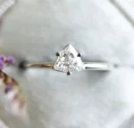 Trillian Shape Moissanite Diamond Solitaire Ring