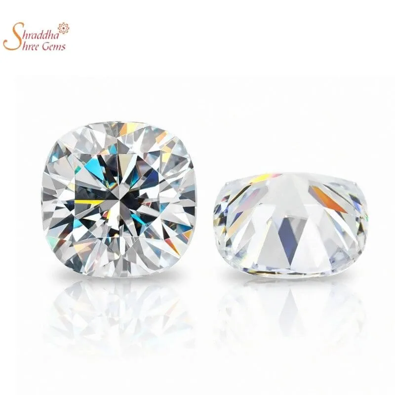 Loose Cushion Cut Moissanite Stone