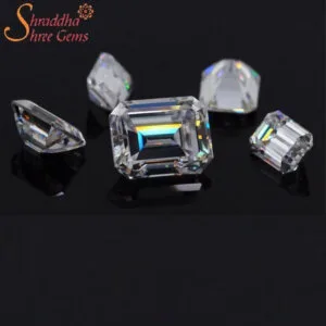emerald cut moissanite stone