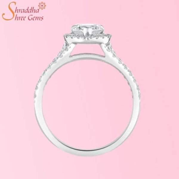 Heart Cut Moissanite Diamond Engagement Ring