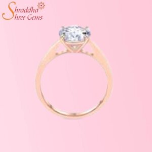 Round Shape Moissanite Diamond Adjustable Ring