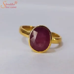 Adjustable Ruby Gemstone Ring