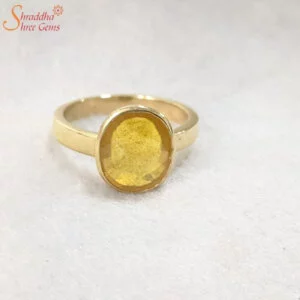 natural yellow sapphire gemstone ring