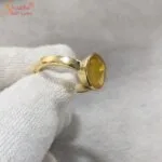 Certified yellow sapphire gemstone ring
