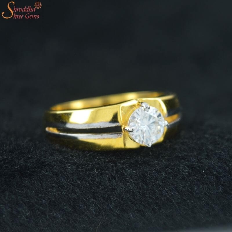 Dsnyu Male Rings, Vintage Engagement Ring Solitaire V Line inlay Cubic  Zirconia, Stainless Steel Unique Design Gold Rings for Birthday, Size  7|Amazon.com