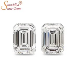 emerald cut moissanite stone