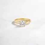 Round Shape Moissanite Diamond Solitaire Ring